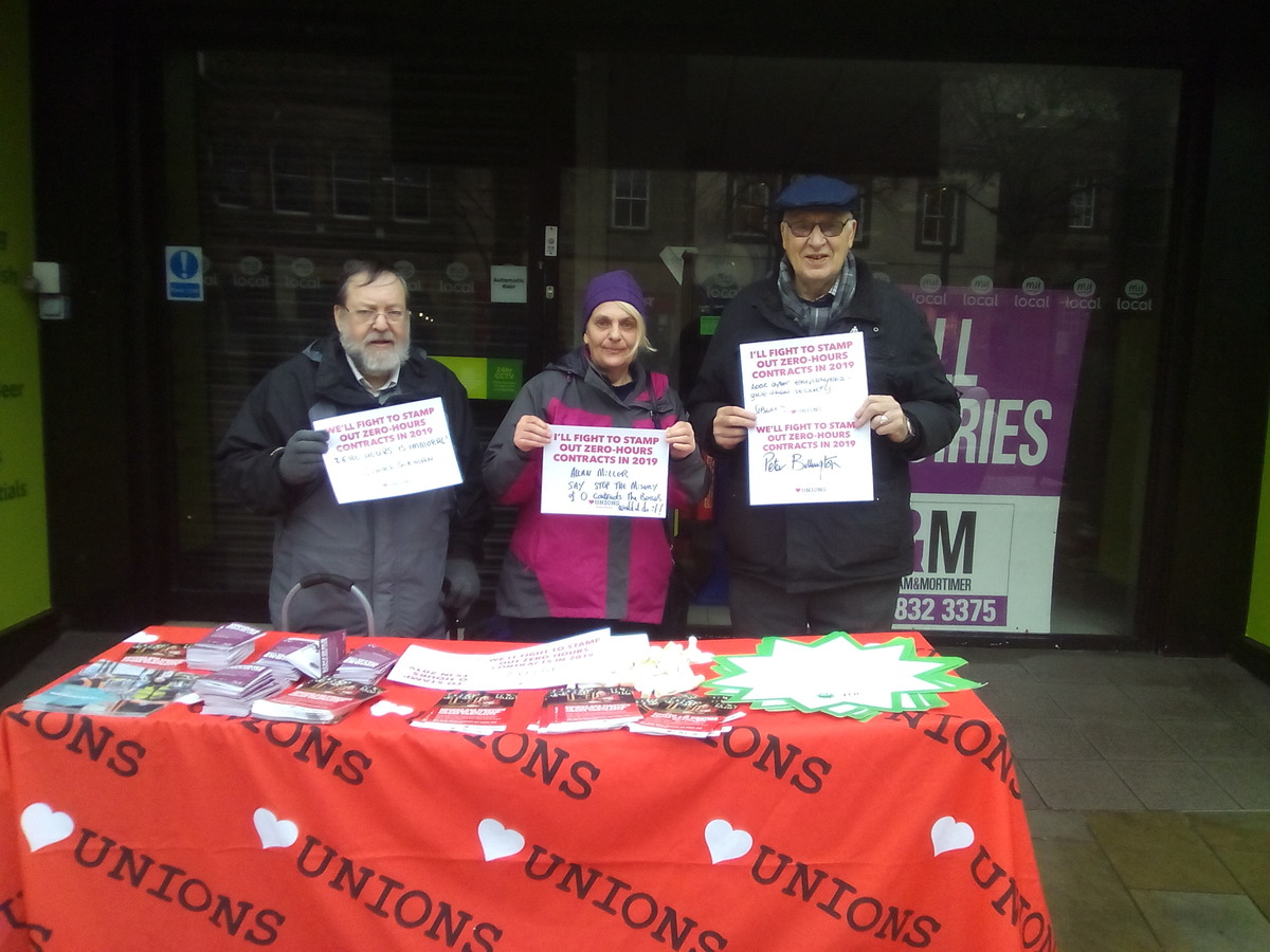  LATUC's #HeartUnions week stall in Market Square, Lancaster, 12.2.19